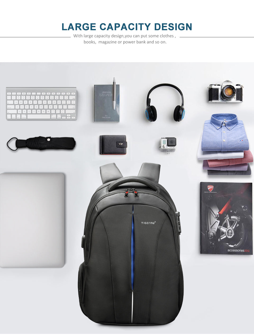 Tigernu High Quality Large Capacity Waterproof Travel Backpack Outdoor Business Laptop Bag Backpack