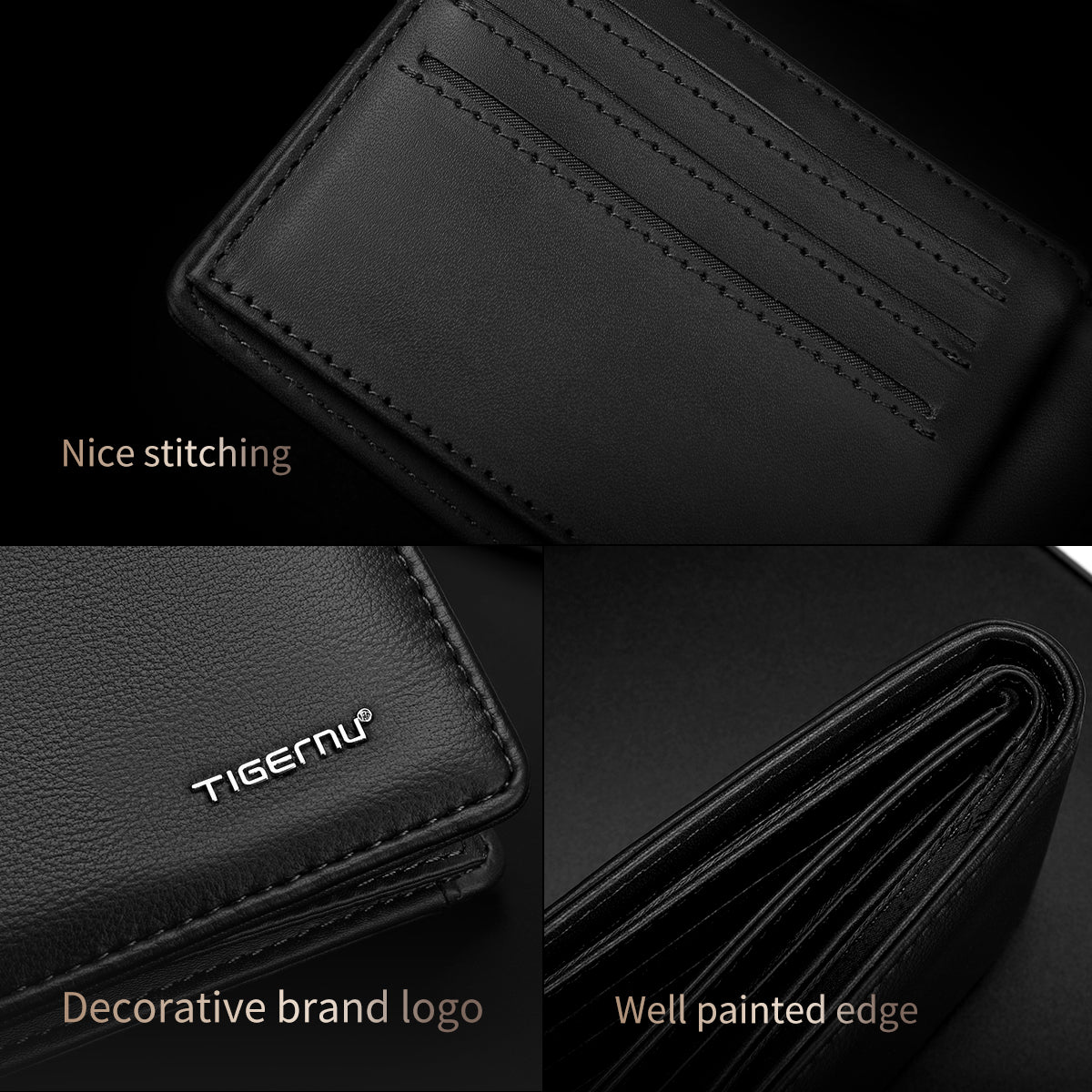 Tigernu Classic Fashion Category Storage 6.1-inch PU Easy Carrying Waterproof Scratch Resist Simple Universal Versatile Men's Wallet