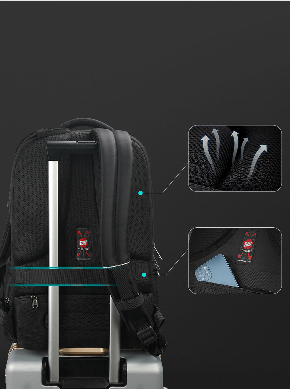 Tigernu Anti-theft Waterproof Backpack Usb Backpacks With Tsa Lock Mochilas Computer Leisure Backpack