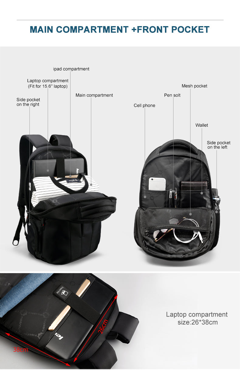 Tigernu High Quality Large Capacity Waterproof Travel Backpack Outdoor Business Laptop Bag Backpack