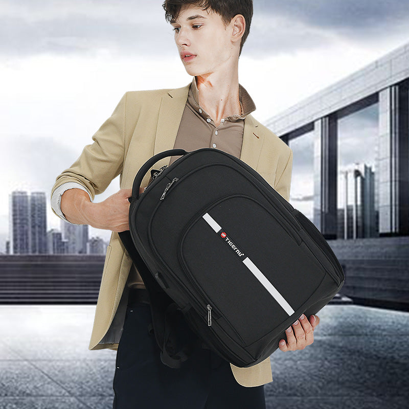 Tigernu High Quality Large Capacity Waterproof Polyester Men Backpack Travel Backpack Outdoor Business Laptop Bag Backpack