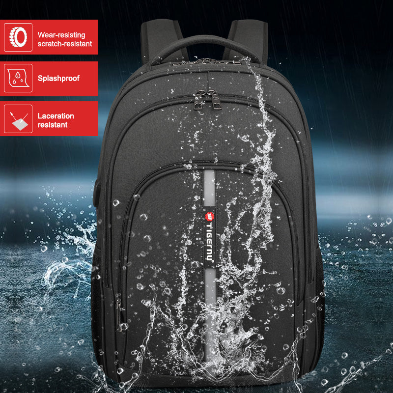 Tigernu High Quality Large Capacity Waterproof Polyester Men Backpack Travel Backpack Outdoor Business Laptop Bag Backpack
