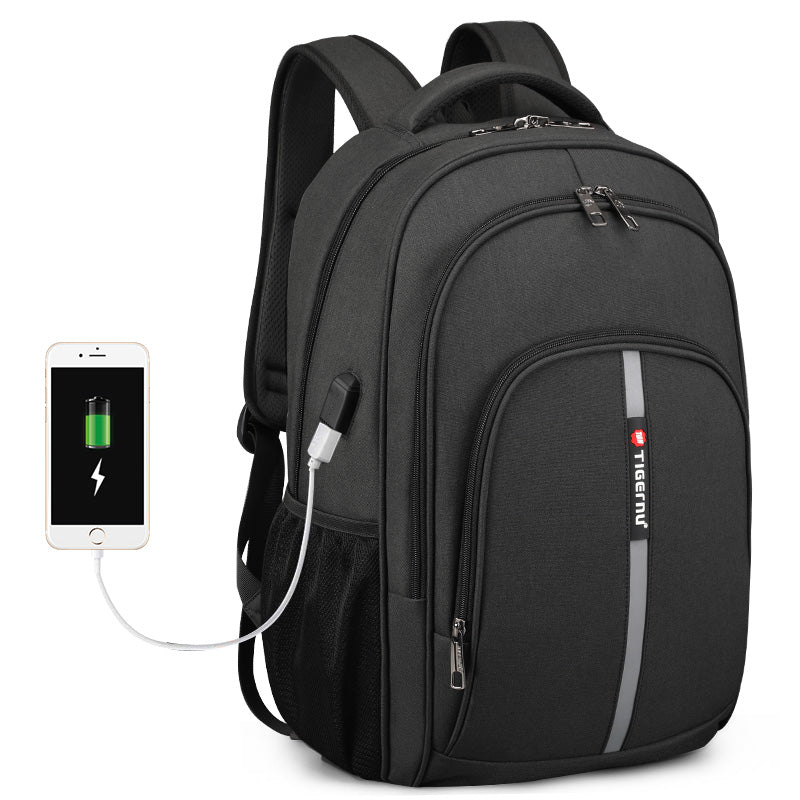Tigernu High Quality Large Capacity Waterproof Polyester Men Backpack Travel Backpack Outdoor Business Laptop Bag Backpack