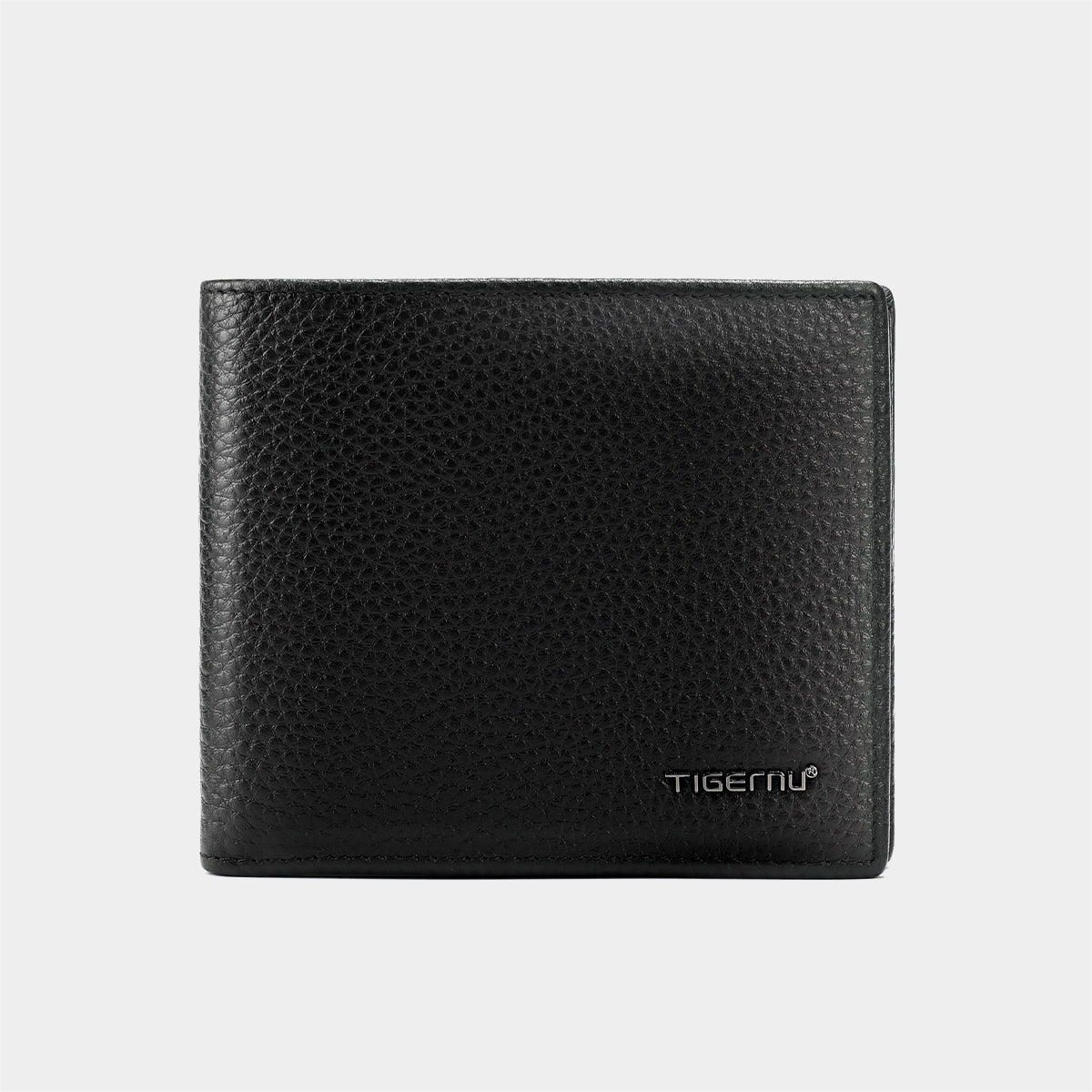 tigernu Genuine Top Layer Cowhide 6.1-Inch Short Men's Wallet Open Closure Waterproof Polyester Wear-Resistant Large Capacity Business