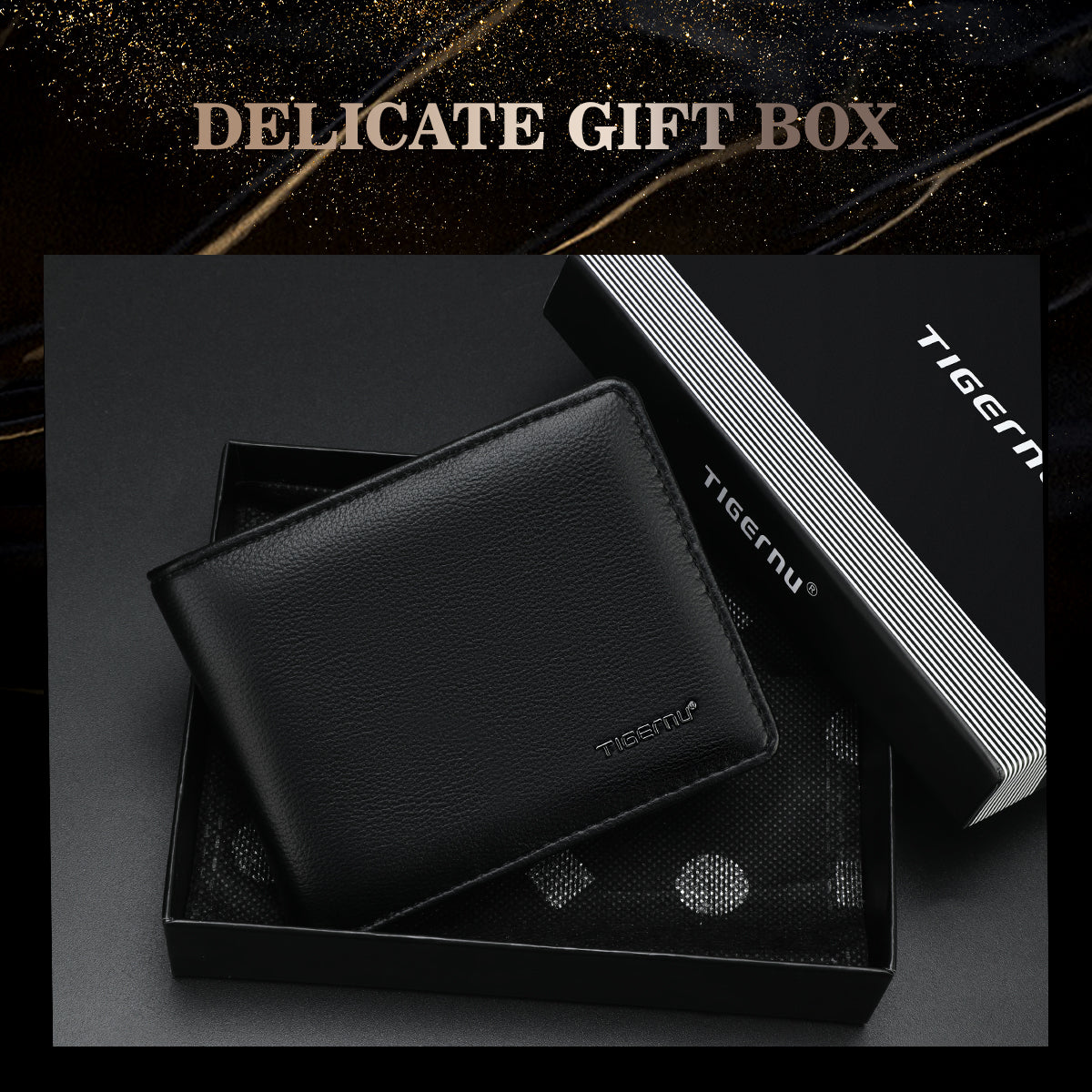 Tigernu Classic Fashion Category Storage 6.1-inch PU Easy Carrying Waterproof Scratch Resist Simple Universal Versatile Men's Wallet