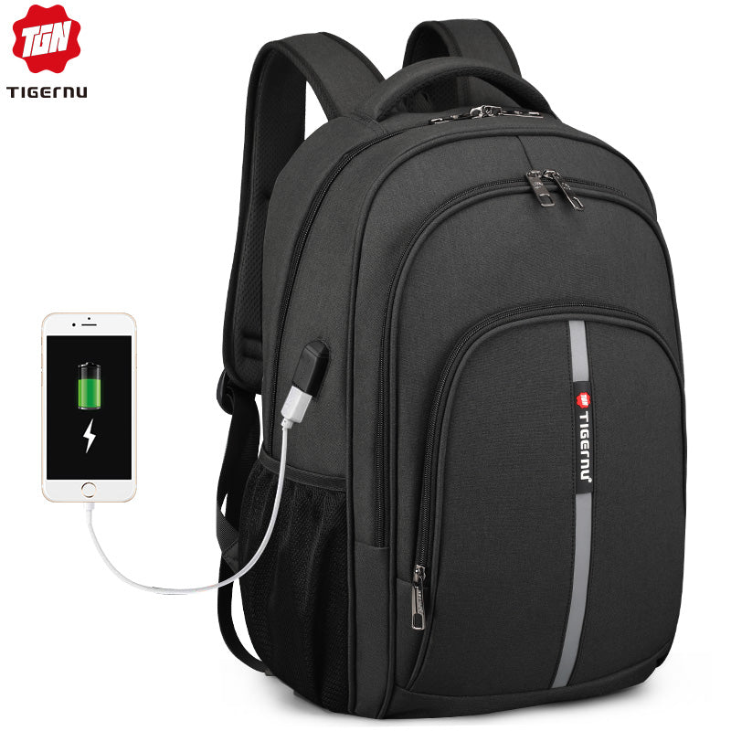 Tigernu High Quality Large Capacity Waterproof Polyester Men Backpack Travel Backpack Outdoor Business Laptop Bag Backpack
