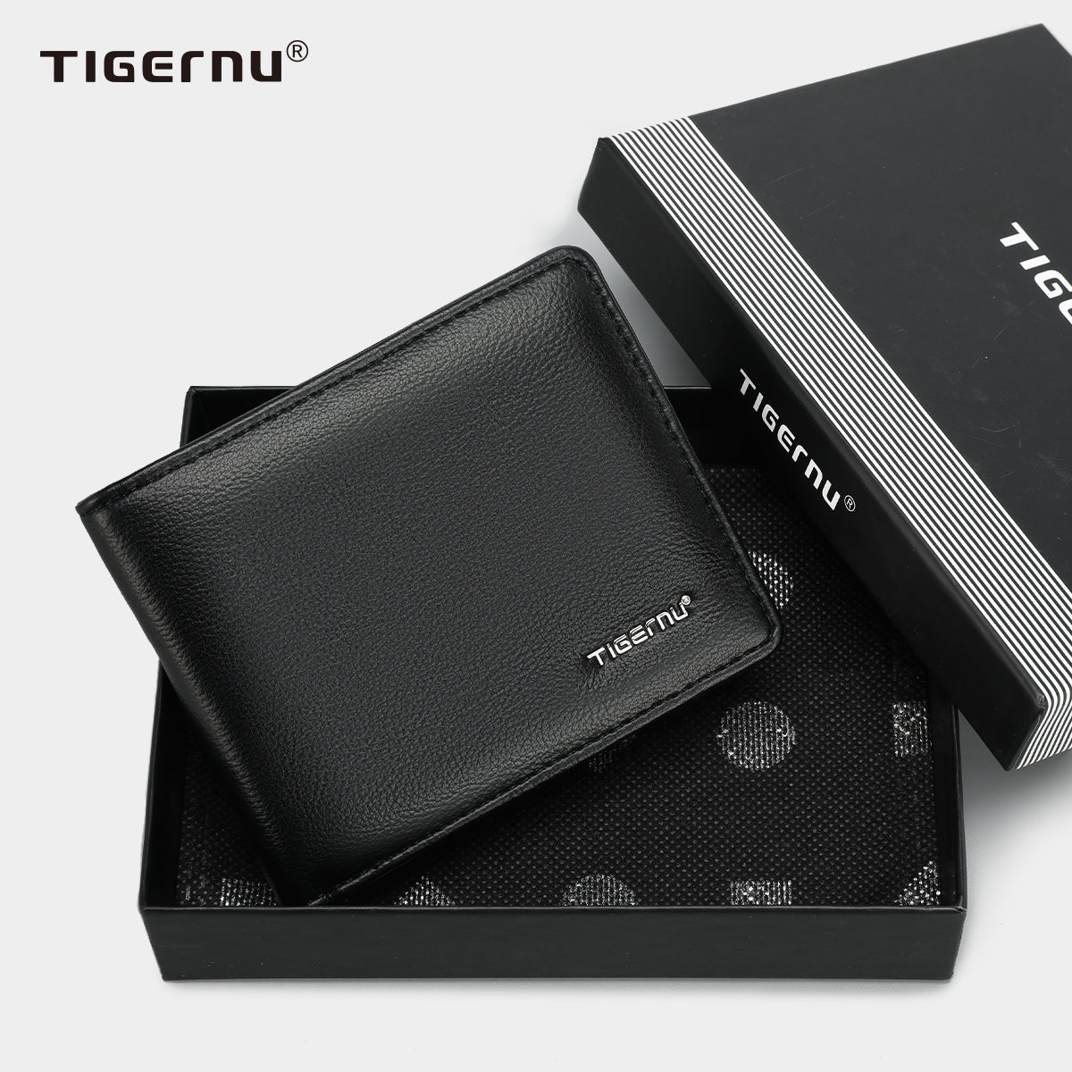 Tigernu Classic Fashion Category Storage 6.1-inch PU Easy Carrying Waterproof Scratch Resist Simple Universal Versatile Men's Wallet
