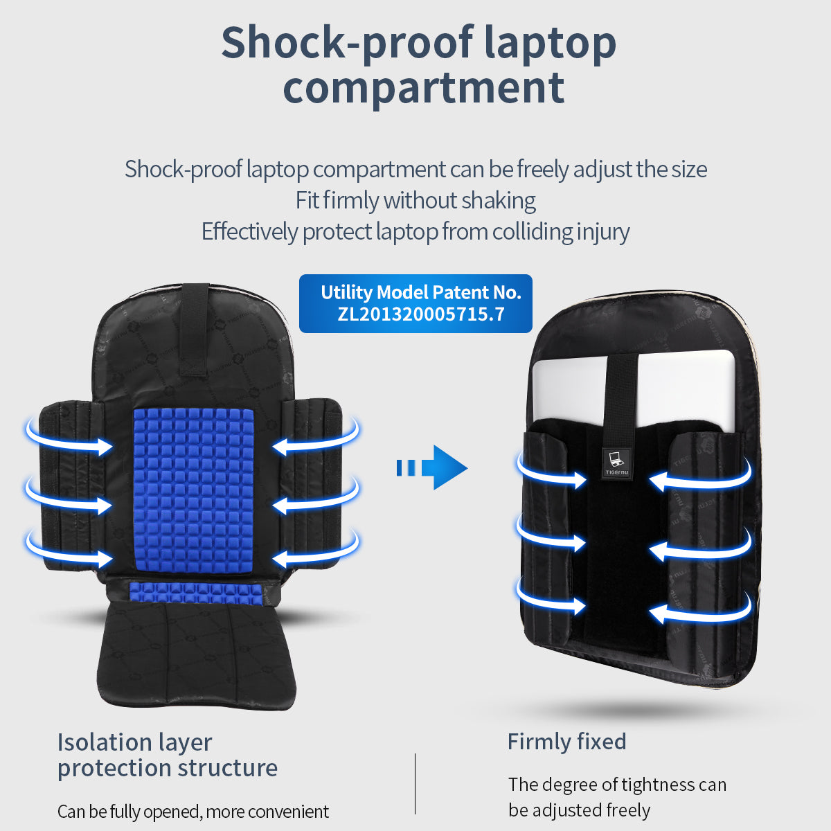 Tigernu Backpack 2025 Customizable Large Capacity Multi-function 15.6 Inch Lightweight Waterproof Daily Commuting Business Backpack