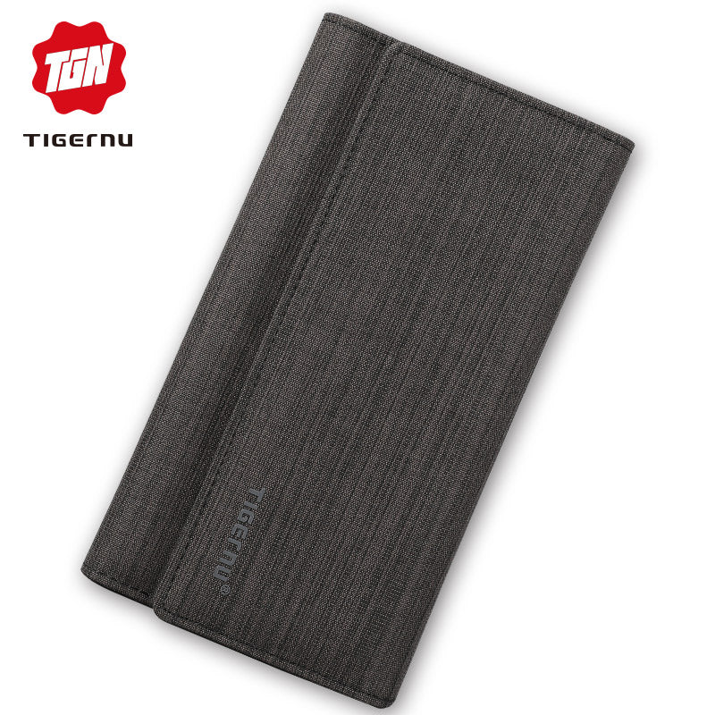 Tigernu Fashion Boutique 10 Inch Cationic Waterproof Oxford Cloth Waterproof Stain Resistant Universal Versatile Work Men's Wallet