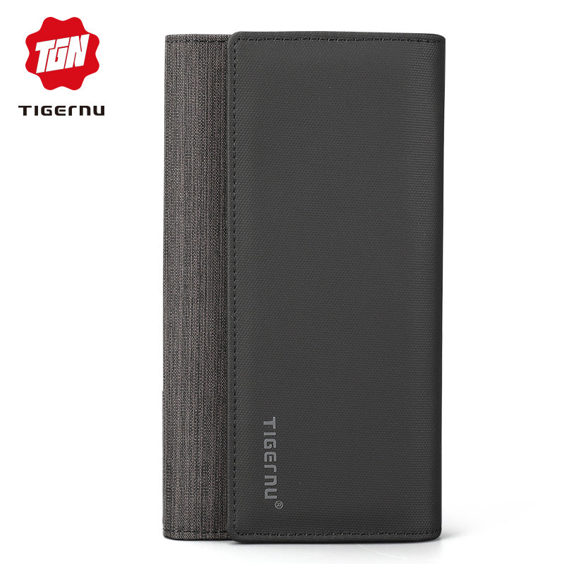 Tigernu Fashion Boutique 10 Inch Cationic Waterproof Oxford Cloth Waterproof Stain Resistant Universal Versatile Work Men's Wallet