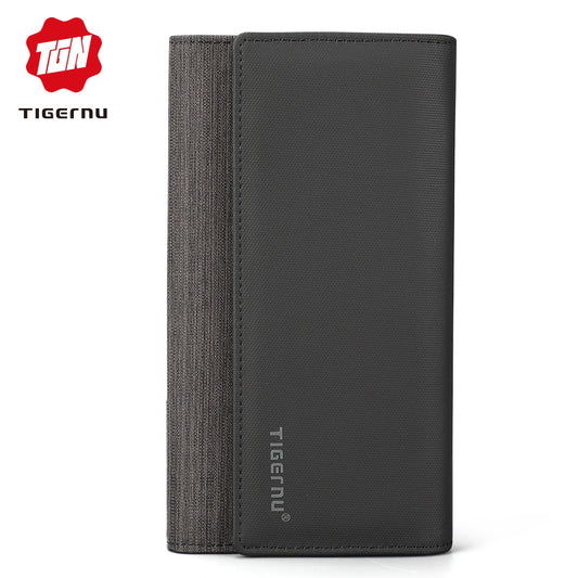 Tigernu Fashion Boutique 10 Inch Cationic Waterproof Oxford Cloth Waterproof Stain Resistant Universal Versatile Work Men's Wallet