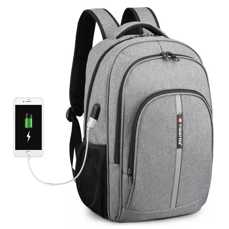 Tigernu High Quality Large Capacity Waterproof Polyester Men Backpack Travel Backpack Outdoor Business Laptop Bag Backpack