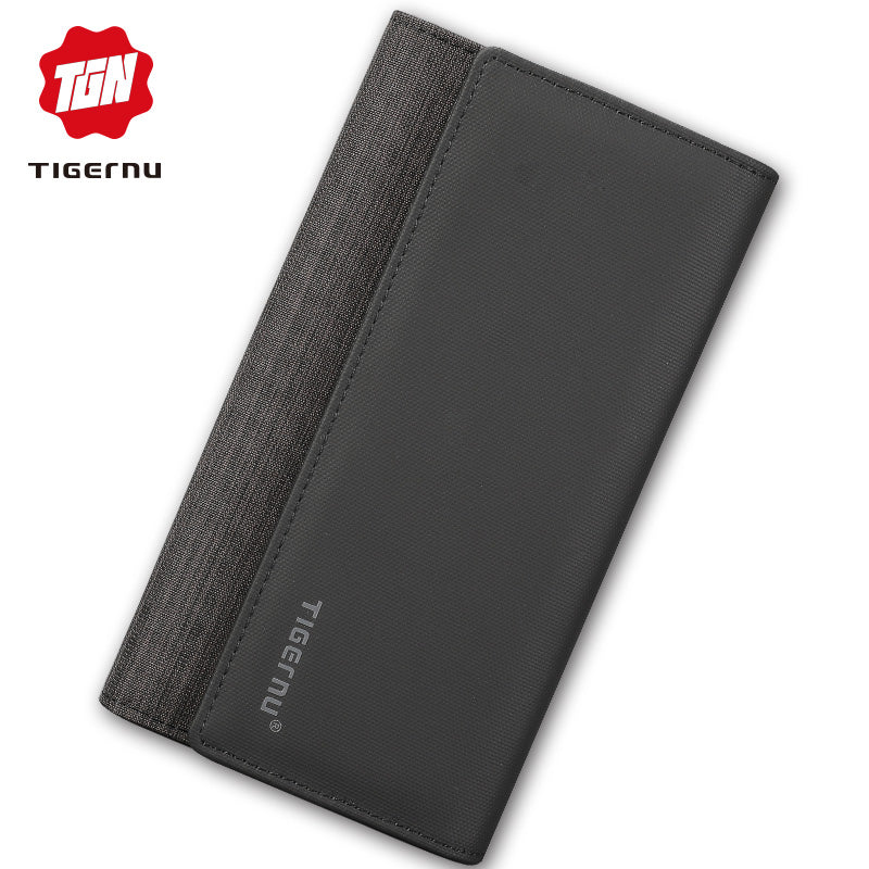 Tigernu Fashion Boutique 10 Inch Cationic Waterproof Oxford Cloth Waterproof Stain Resistant Universal Versatile Work Men's Wallet