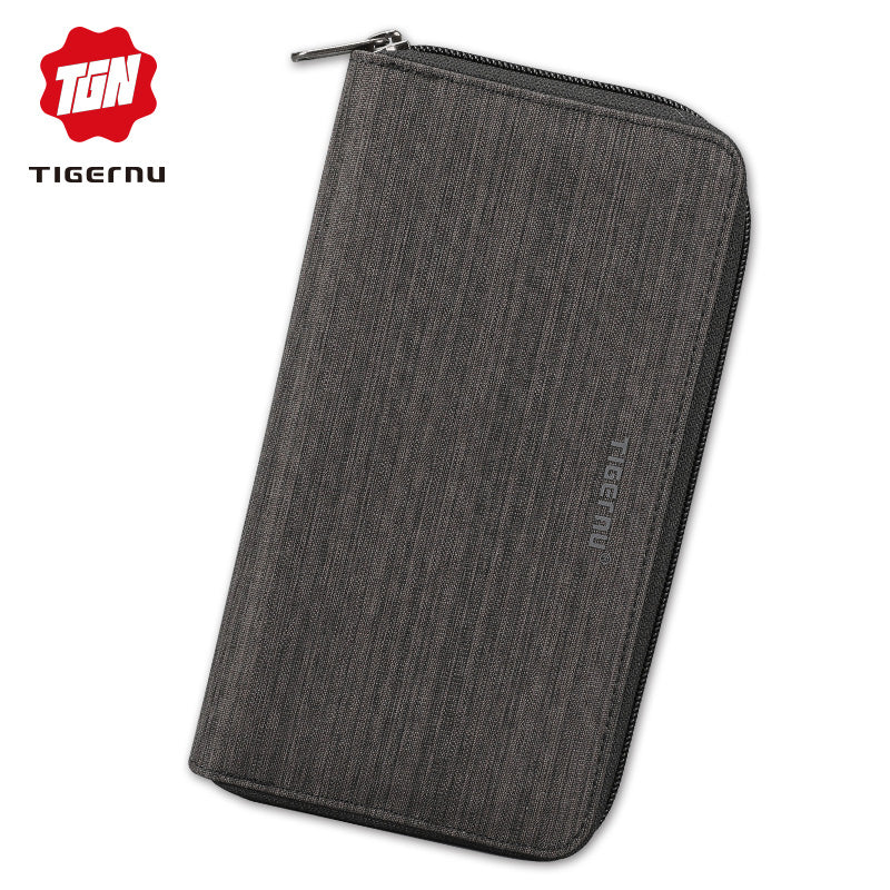Tigernu T-S8081 Men's New Business Fashion Long Style Zipper Wallet Bag Elegant Purse Design