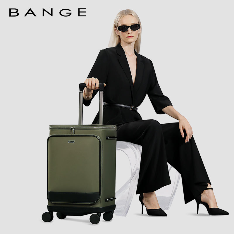 ANGE Unisex 360 Degree Silent Glide Wheels TSA Lock Premium 20inch Carry on Multifunction Travel Luggage