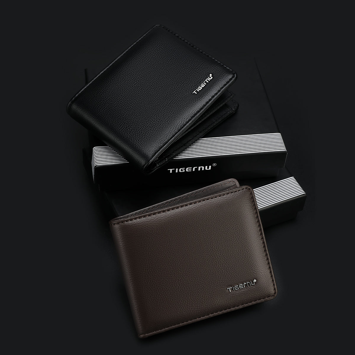 Tigernu Classic Fashion Category Storage 6.1-inch PU Easy Carrying Waterproof Scratch Resist Simple Universal Versatile Men's Wallet