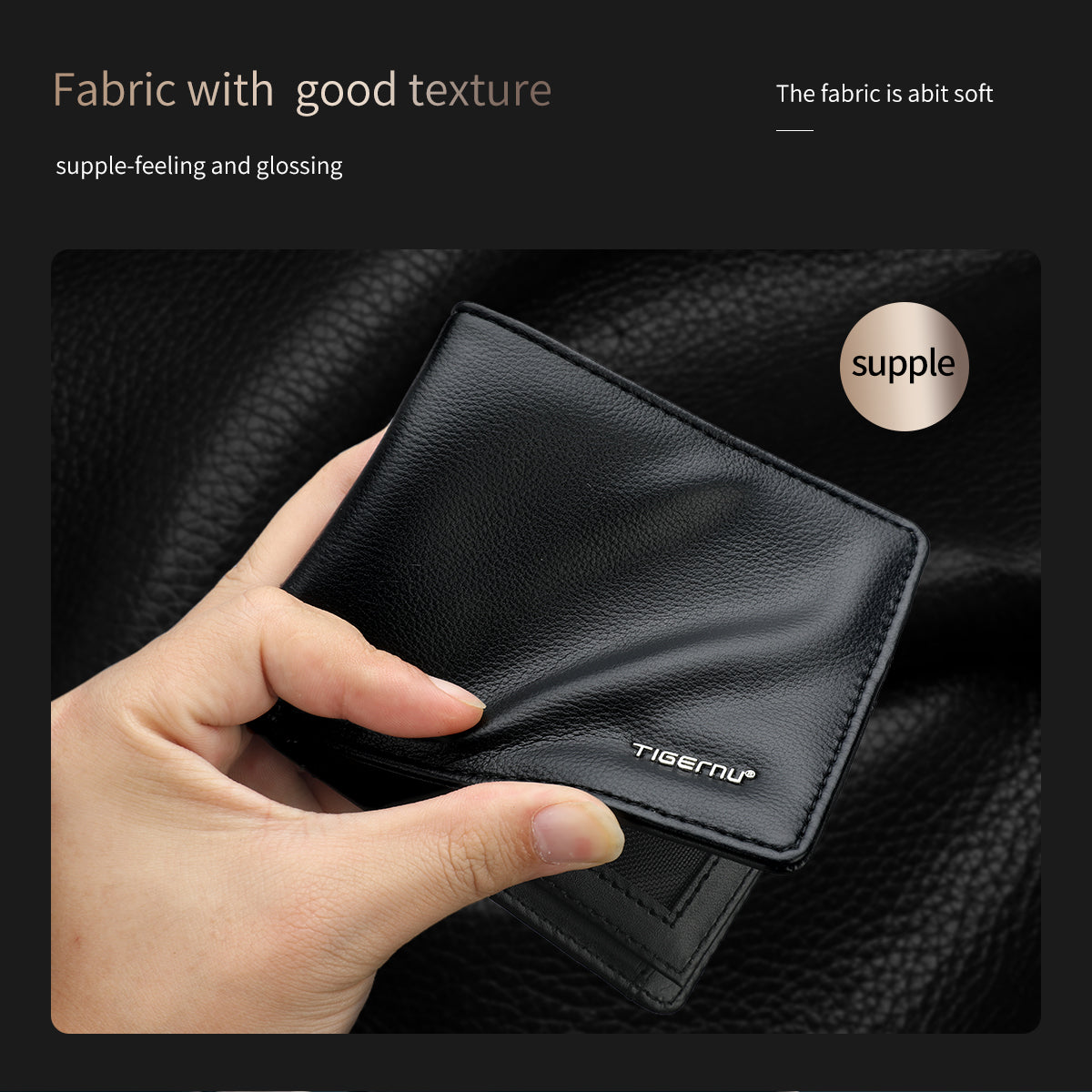 Tigernu Classic Fashion Category Storage 6.1-inch PU Easy Carrying Waterproof Scratch Resist Simple Universal Versatile Men's Wallet