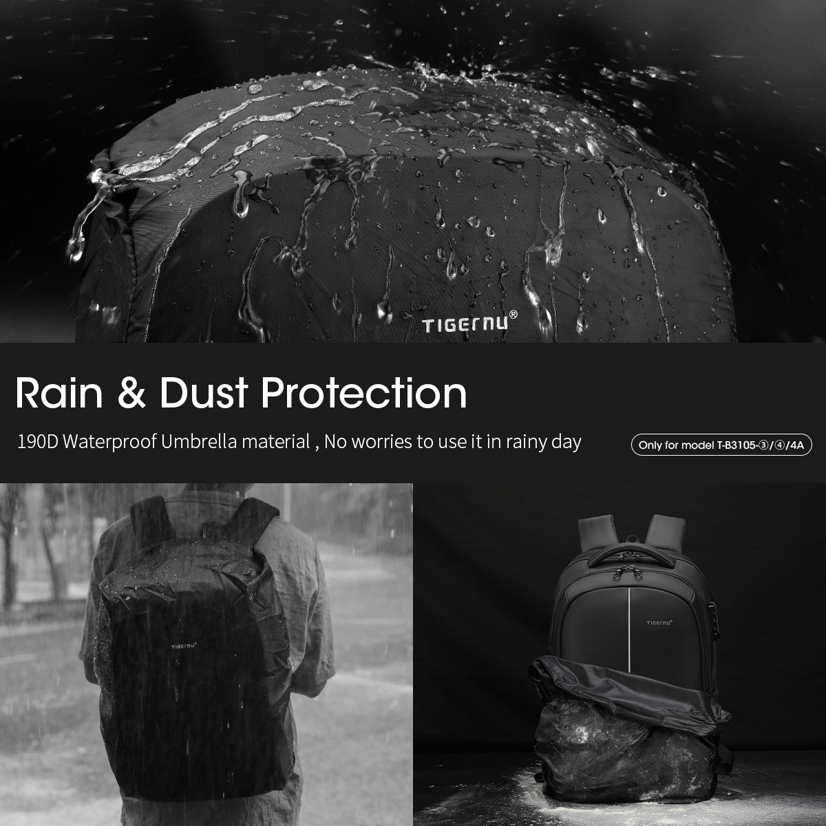 Tigernu Anti-theft Waterproof Backpack Usb Backpacks With Tsa Lock Mochilas Computer Leisure Backpack