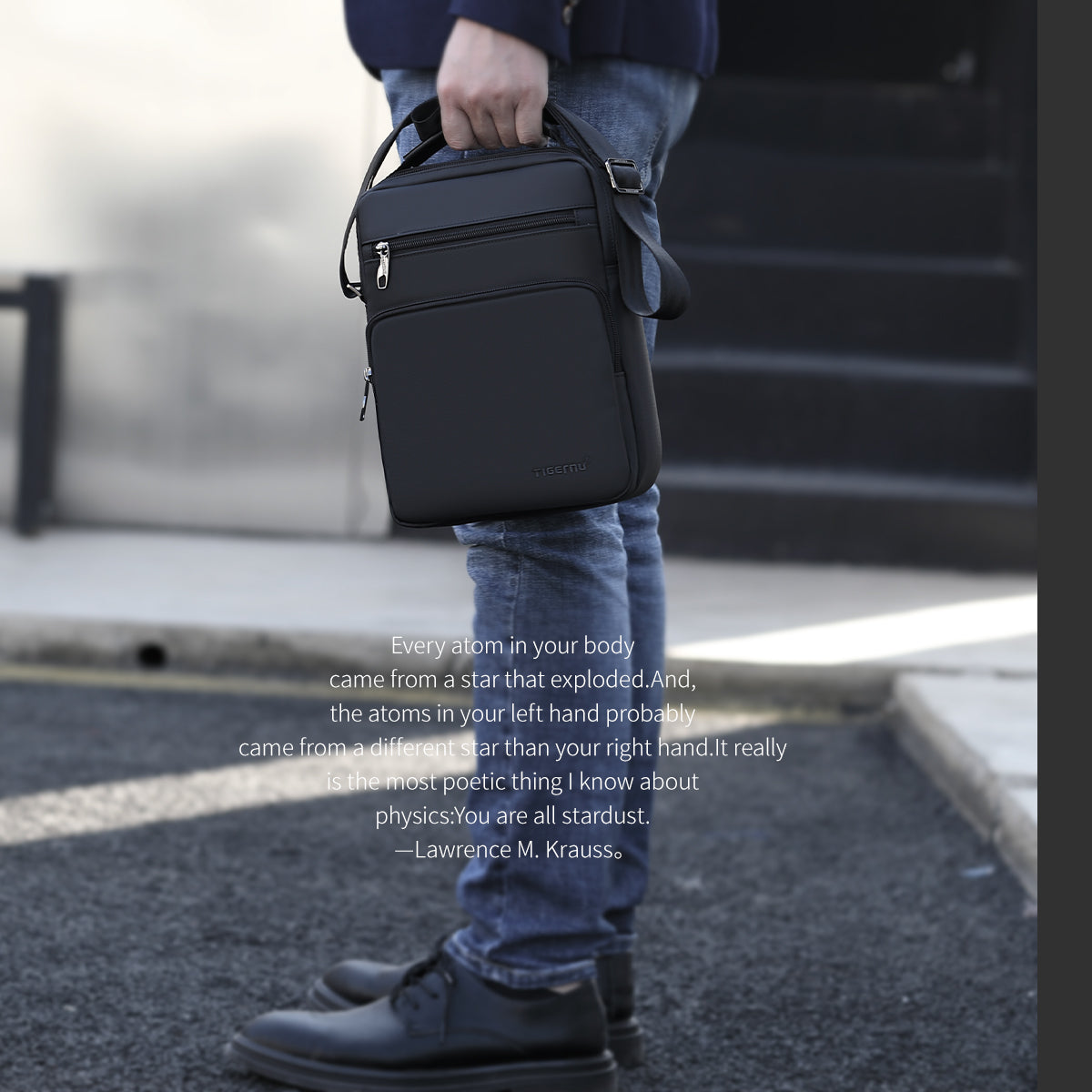 Tigernu Daily 9.6-inch Tablet Computer TPU Shock-absorbing Particles Business Outdoor Sport Travel Men's Crossbody Bag Sling Bag
