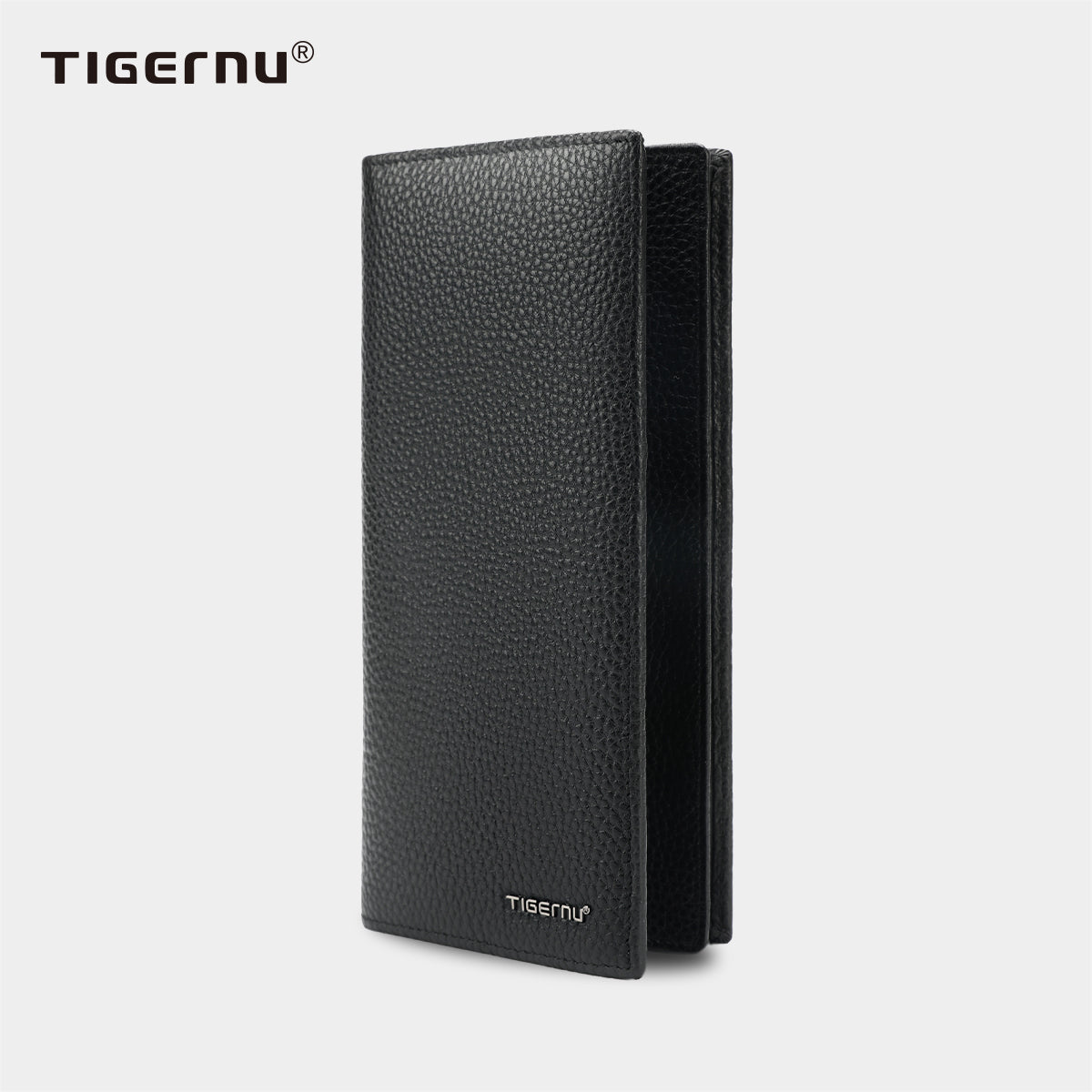TIGERNU Craftsmanship Design 10 Inch Top Layer Cowhide Durable and Sturdy Classic Style Business Communication Daily Men's Wallet