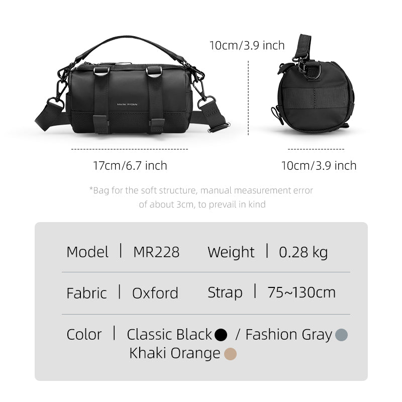 Mark Ryden Hot Mini Crossbody Bag Men's Chest Bag Sports Cycling Large Capacity Small Backpack Shoulder Crossbody Bag
