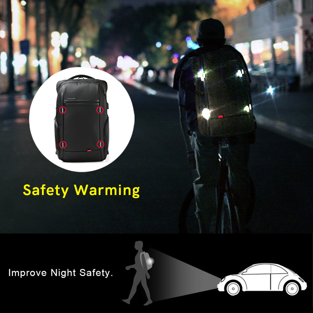 Kingsons Warming Briefcases two size 15.6 & 17 Inch Laptop Bag Travel USB Charging Backpack