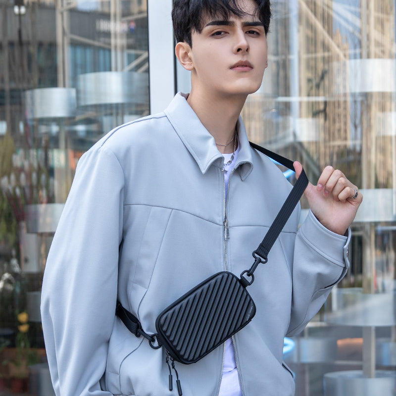 Mark Ryden Mini Crossbody Bag Men's Chest Bag Sports Casual Large Capacity Small Backpack Trolley Shape Satchels