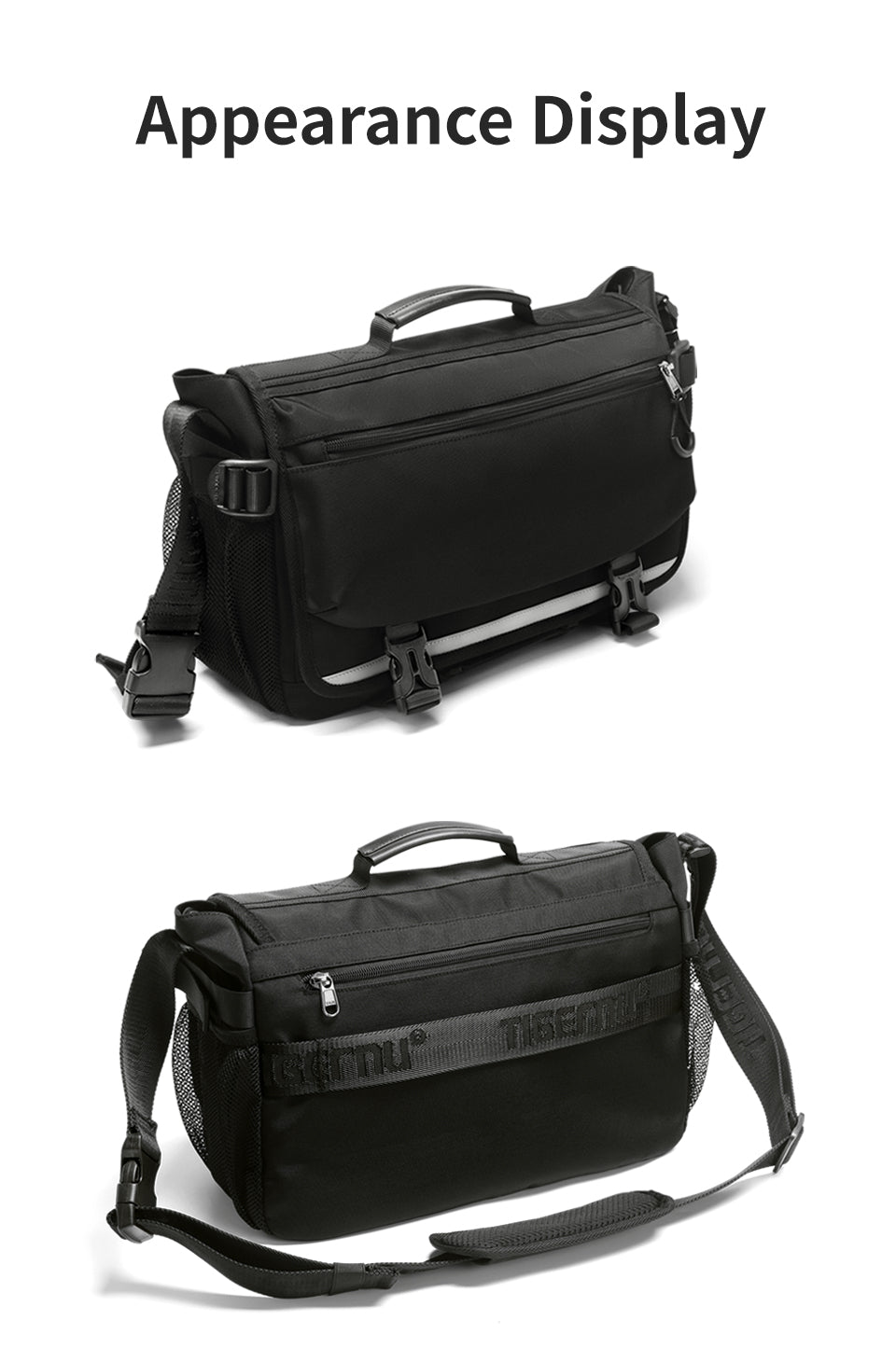 Tigernu Multi Pocket News Camera Bag with Adjustable Strap Garment Sport Bag Sneaker Custom Sales Travel Crossbody Bag