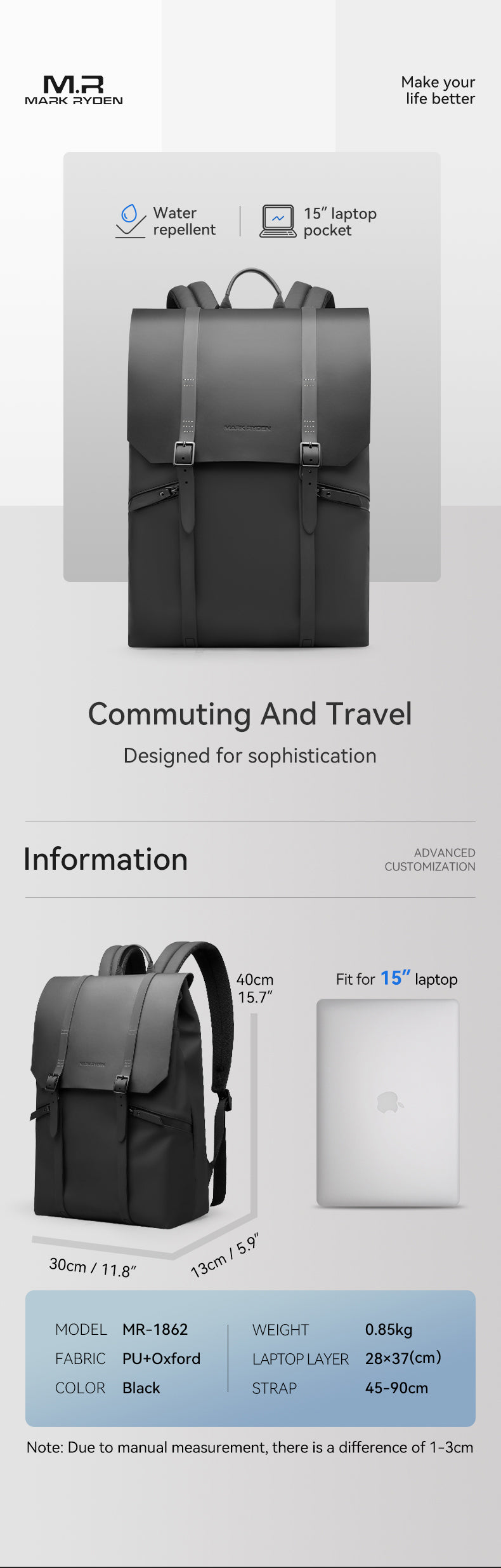 Mark Ryden Computer Bags for Men and Women Capacity School Bags College Students Backpack