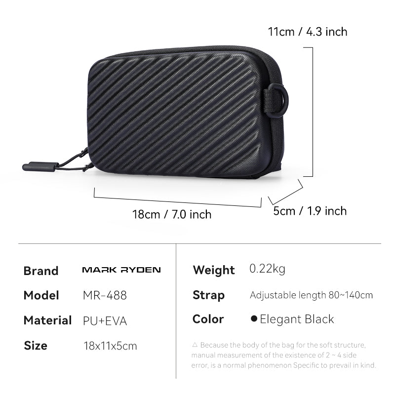 Mark Ryden Mini Crossbody Bag Men's Chest Bag Sports Casual Large Capacity Small Backpack Trolley Shape Satchels
