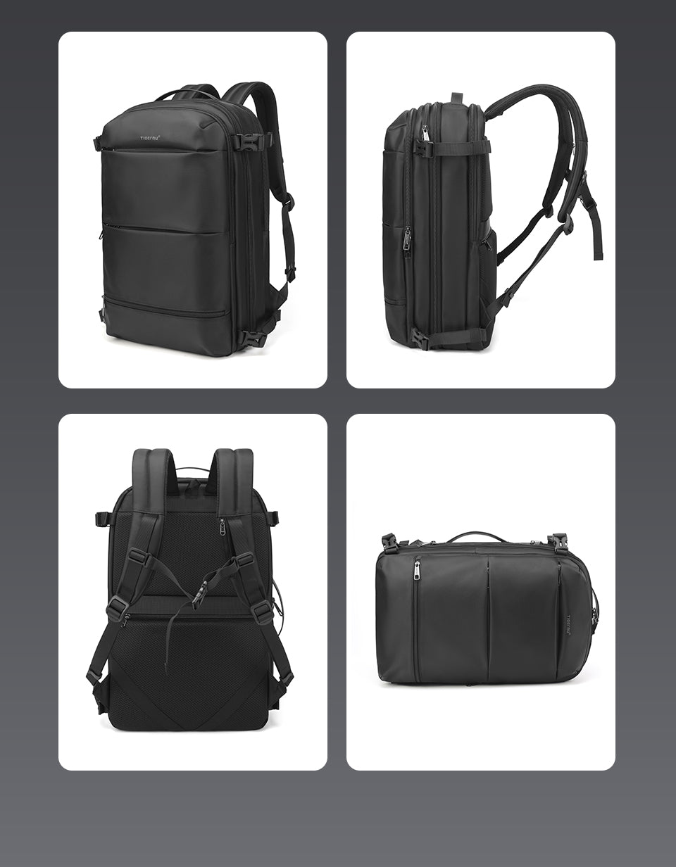TIGERNU Expansion Layer 17 Inch Breathable Honeycomb Backboard Anti-theft Rainstorm Waterproof Travel Vacuum Backpack