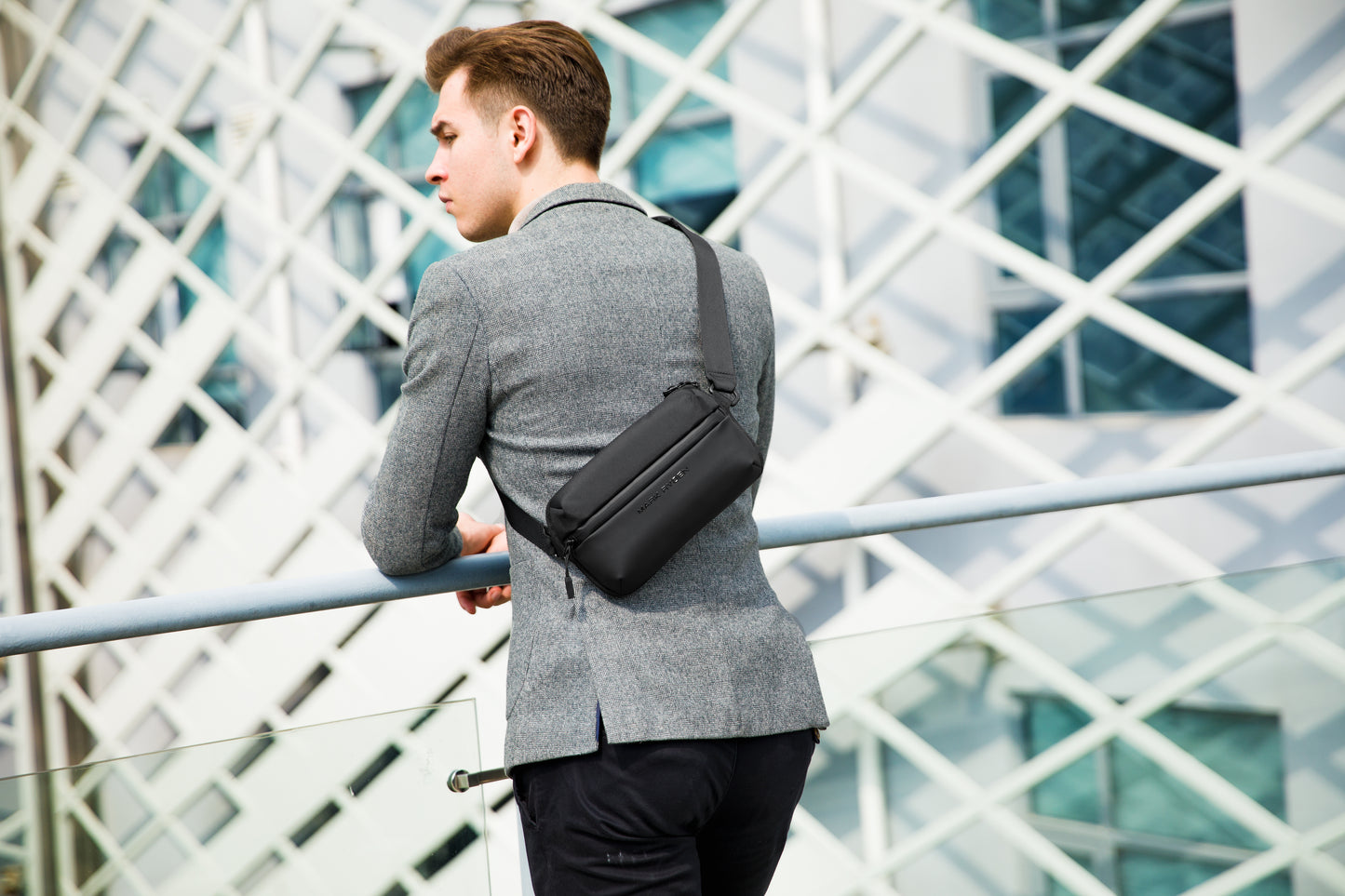 Mark Ryden Waterproof Fashion Casual Men Crossbody Shoulder Anti-theft Messenger Bags Chest Sling Bag