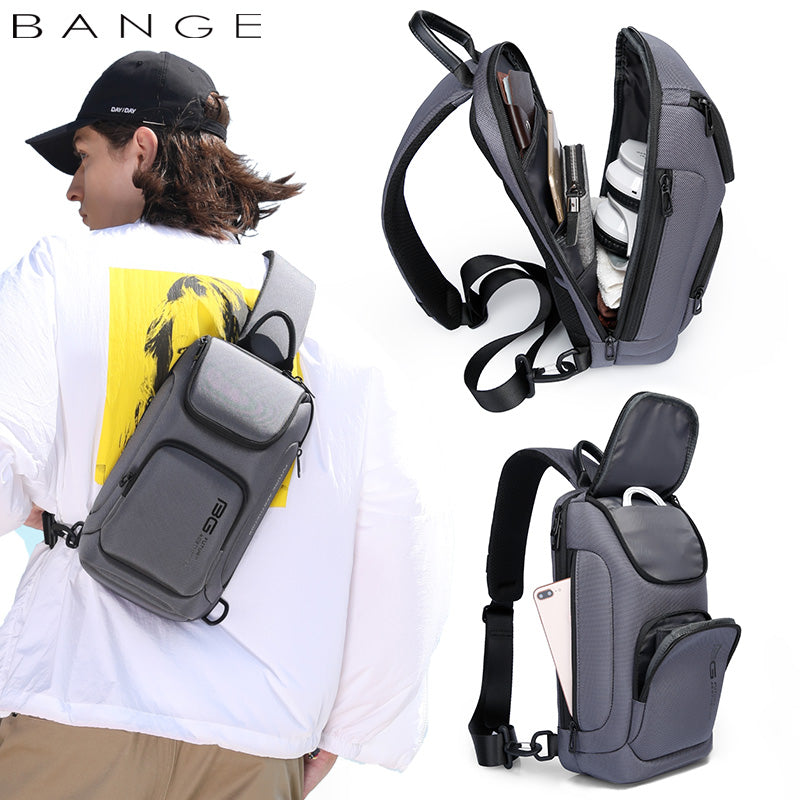 Factory new design hot sell bulk travel shoulder korean crossbody custom men sling bag