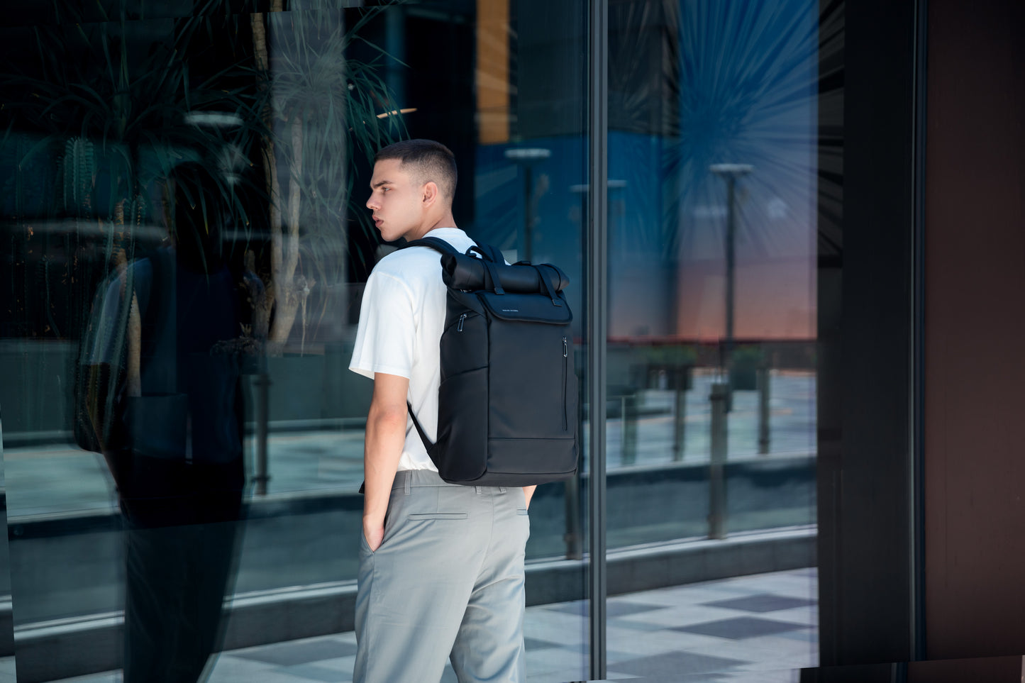 Mark Ryden Luxury Stylish Black Business Travel Daypack Computer Leather Mens Laptop Backpackmochila Hombre