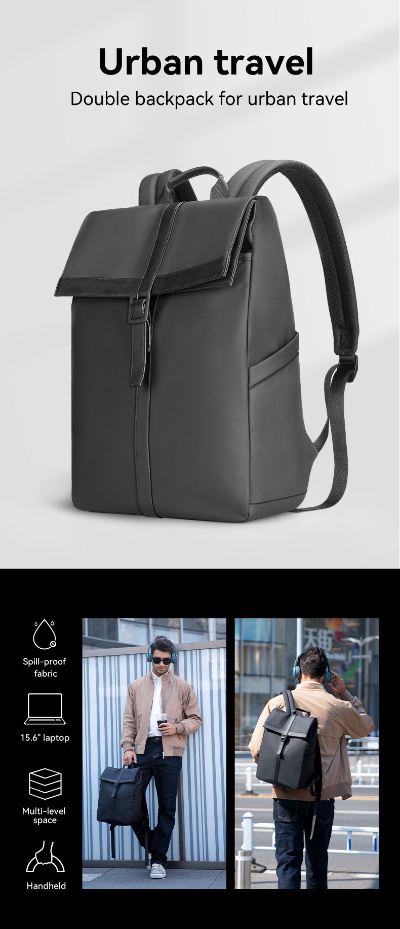 Mark Ryden Factory Hot Sale Lightweight Fashion Shoulder Bag Business Trip Backpack Sports Cycling Computer Bag