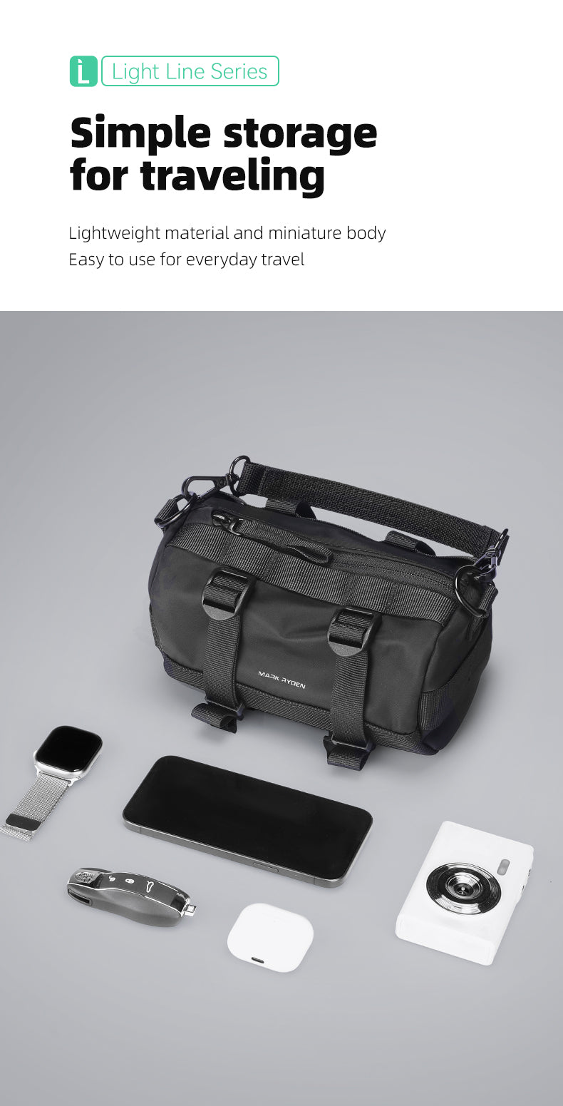Mark Ryden Hot Mini Crossbody Bag Men's Chest Bag Sports Cycling Large Capacity Small Backpack Shoulder Crossbody Bag
