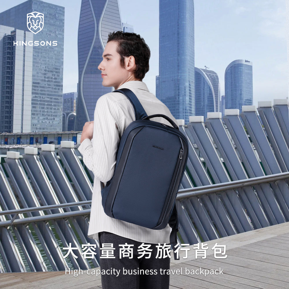 Kingsons Large Capacity Durable Business Laptop Backpack Leather Laptop Backpack Custom logo Waterproof Backpack School Bags