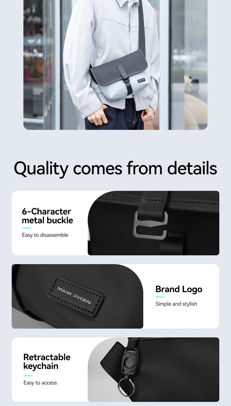 Mark Ryden Factory Hot Sale Men's Crossbody Bag Wholesale Multifunctional Outdoor Sports Cycling Shoulder Bag Chest