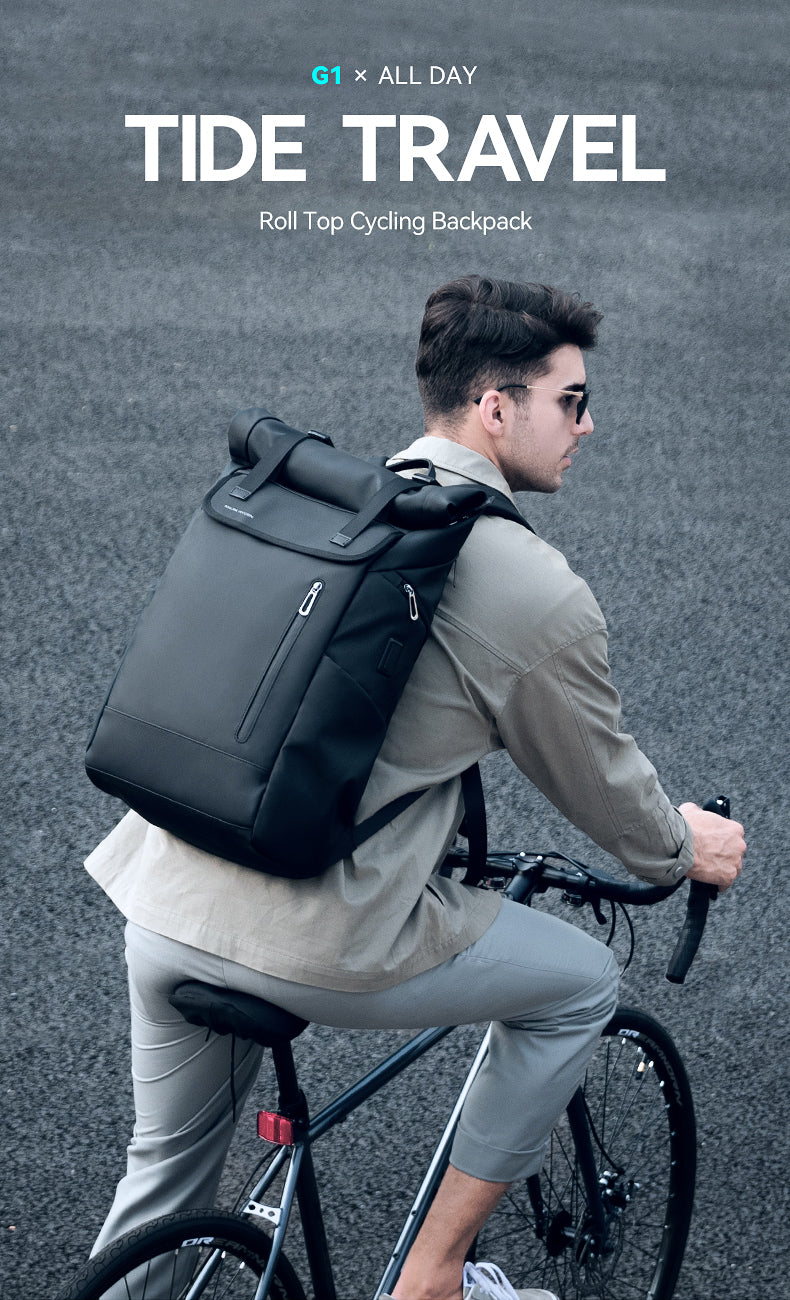 Mark Ryden Luxury Stylish Black Business Travel Daypack Computer Leather Mens Laptop Backpackmochila Hombre