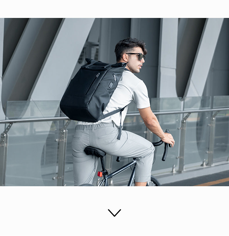Mark Ryden Luxury Stylish Black Business Travel Daypack Computer Leather Mens Laptop Backpackmochila Hombre
