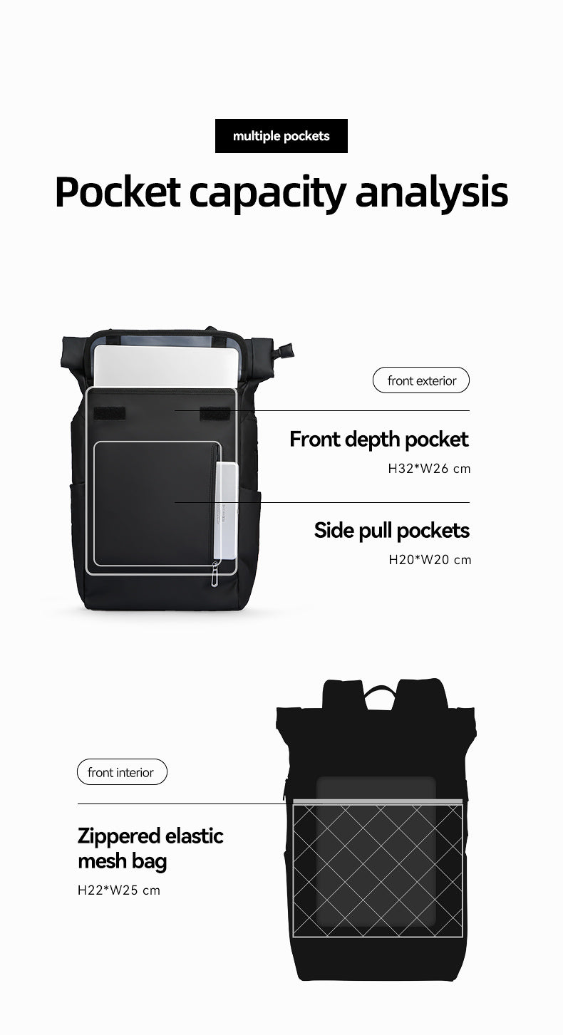 Mark Ryden Luxury Stylish Black Business Travel Daypack Computer Leather Mens Laptop Backpackmochila Hombre