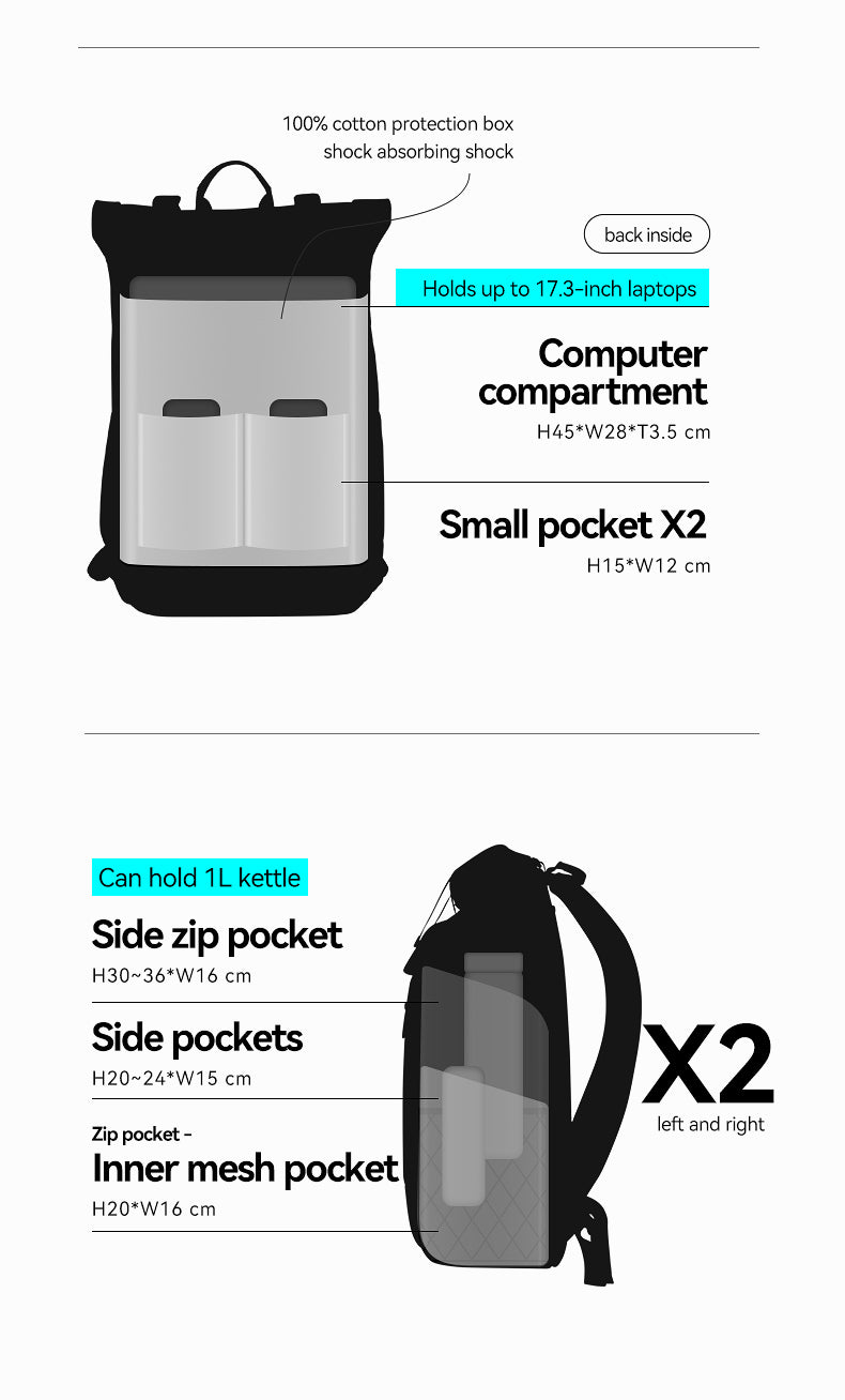 Mark Ryden Luxury Stylish Black Business Travel Daypack Computer Leather Mens Laptop Backpackmochila Hombre
