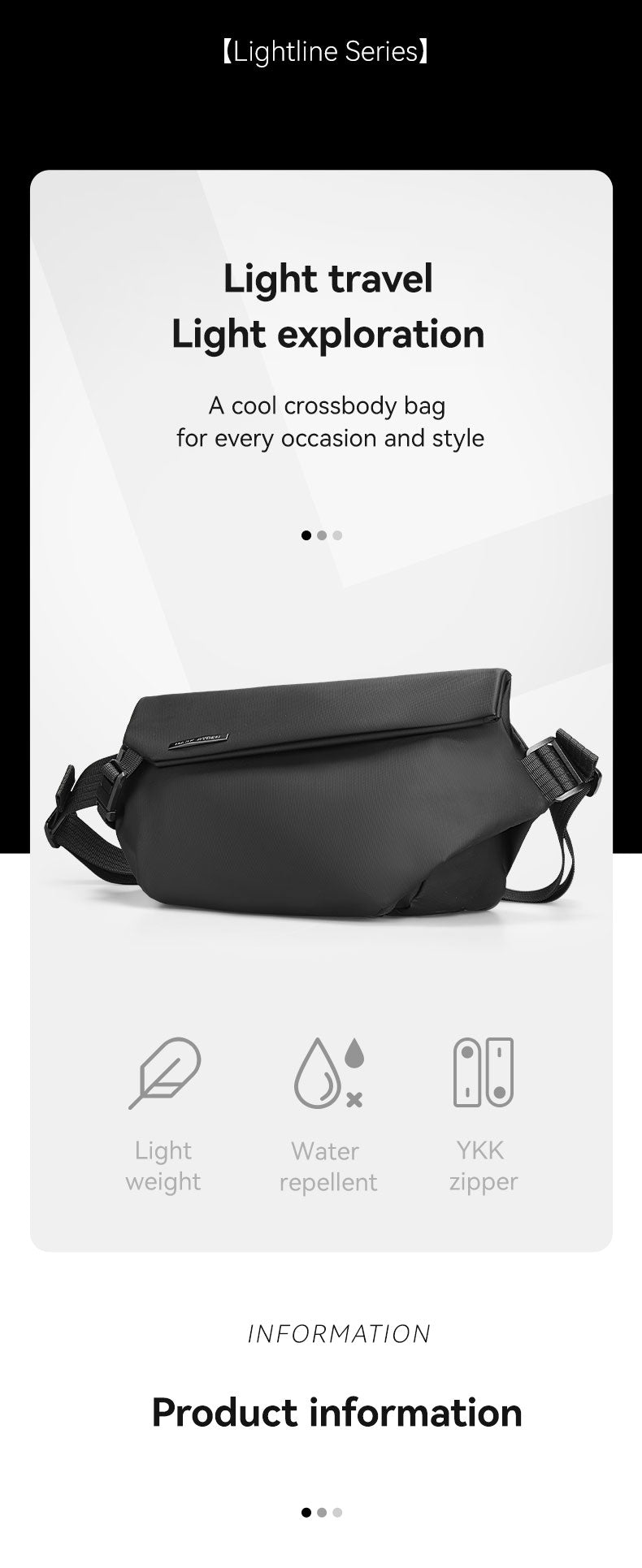 Mark Ryden Factory Wholesale Customised Crossbody Bag Men's Large Capacity Shoulder Tide Sports Small Backpack Bag