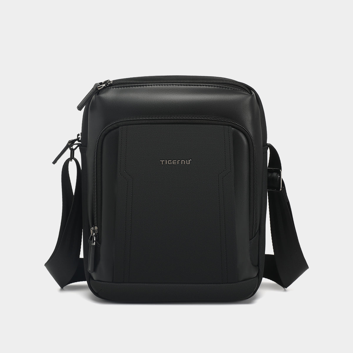 TIGERNU Men's Multifunctional Nylon Laptop Shoulder Sling Bag 9.7inches Fashionable Multi-Pocket Storage for Commuting
