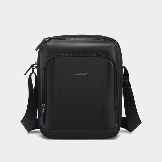 TIGERNU Men's Multifunctional Nylon Laptop Shoulder Sling Bag 9.7inches Fashionable Multi-Pocket Storage for Commuting