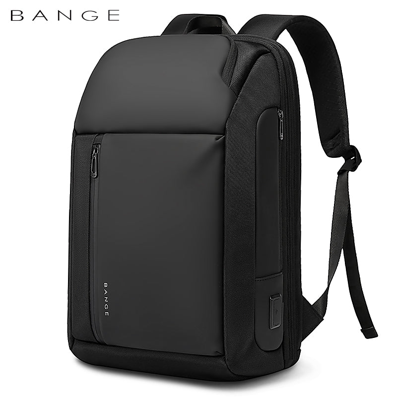 Business Laptop Backpack 15.6 Inch Travel Backpack for Men with USB Charging Port Waterproof Bag, Black