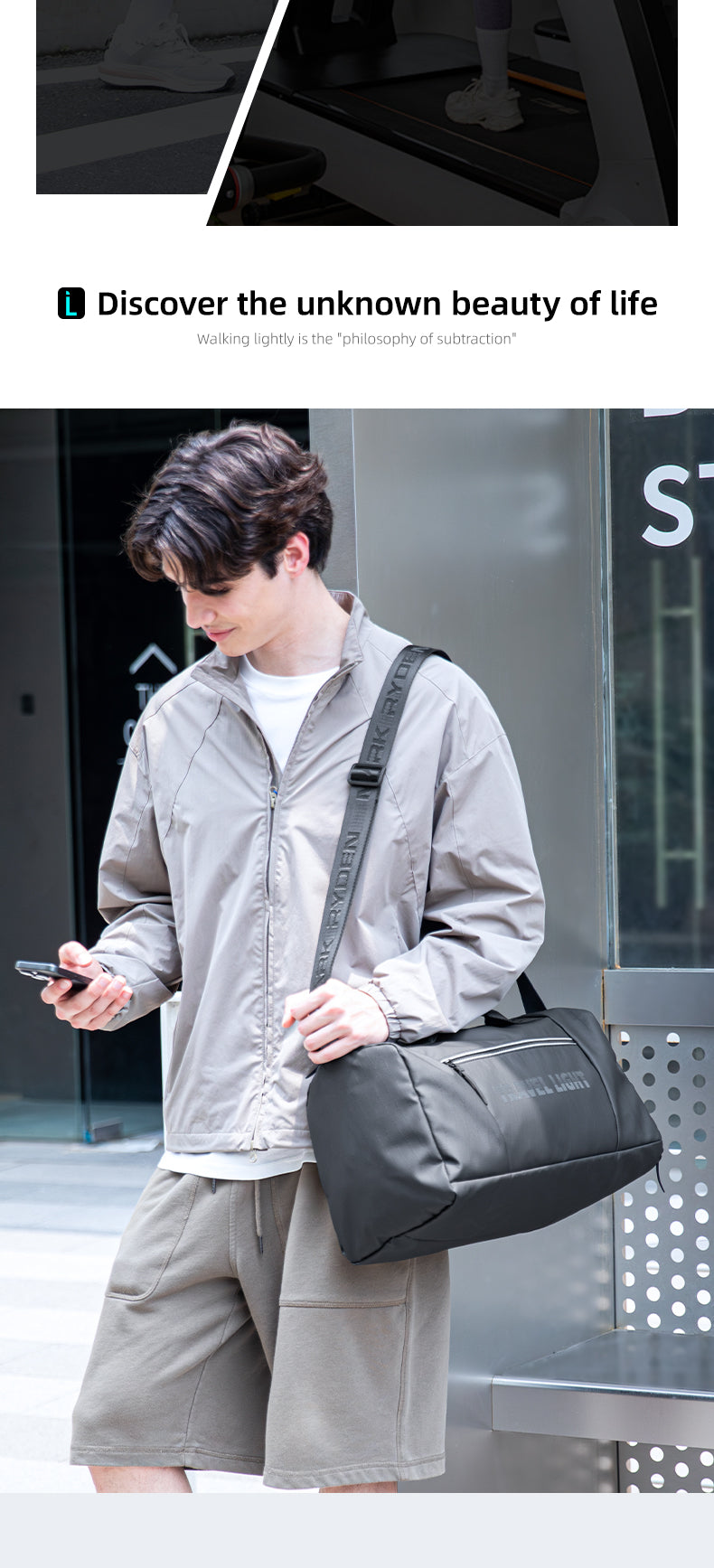 Mark Ryden Factory Hot Sale Men's Travel Bag Sports Gym Bag Travel Handbag Waterproof Crossbody Bag