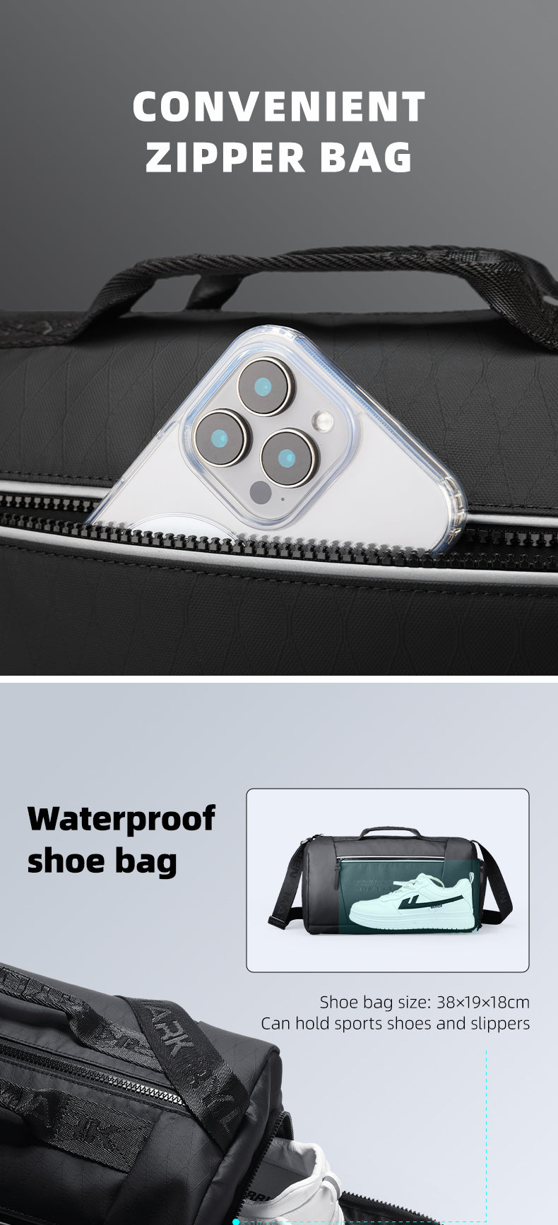 Mark Ryden Factory Hot Sale Men's Travel Bag Sports Gym Bag Travel Handbag Waterproof Crossbody Bag