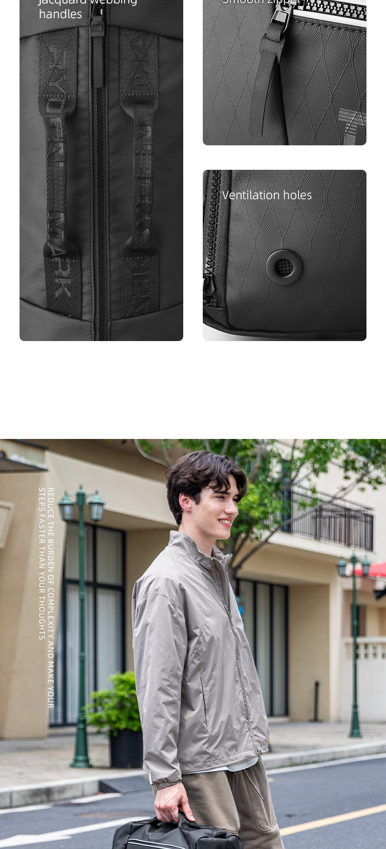 Mark Ryden Factory Hot Sale Men's Travel Bag Sports Gym Bag Travel Handbag Waterproof Crossbody Bag