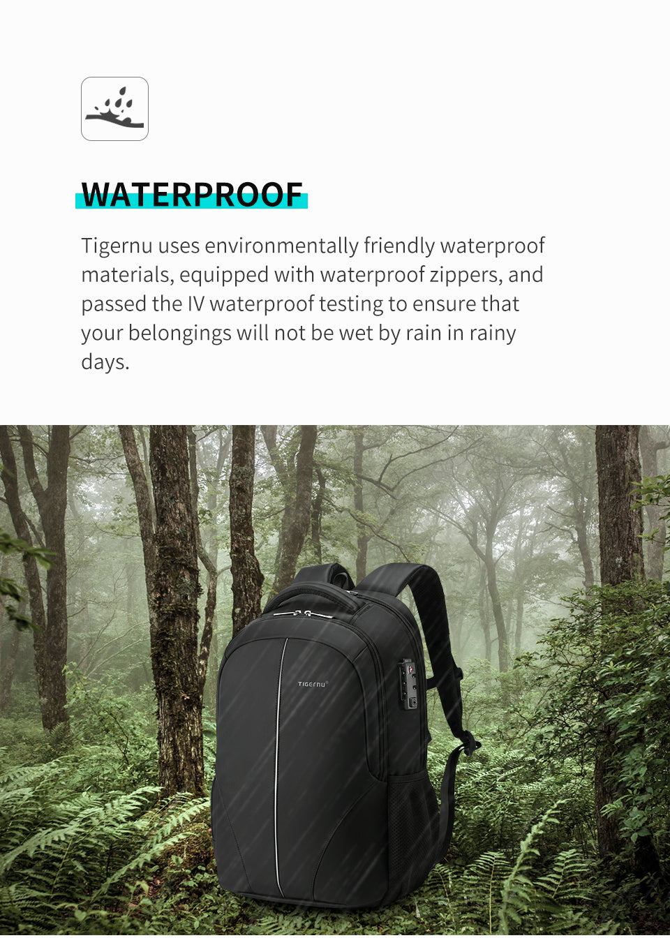 Tigernu Anti-theft Waterproof Backpack Usb Backpacks With Tsa Lock Mochilas Computer Leisure Backpack